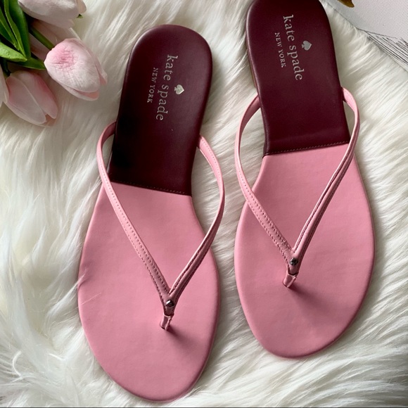 ❌SOLD❌Kate Spade ♠️ Cabana Leather Flip Flops 
🌸🌴🌿 - Picture 3 of 5
